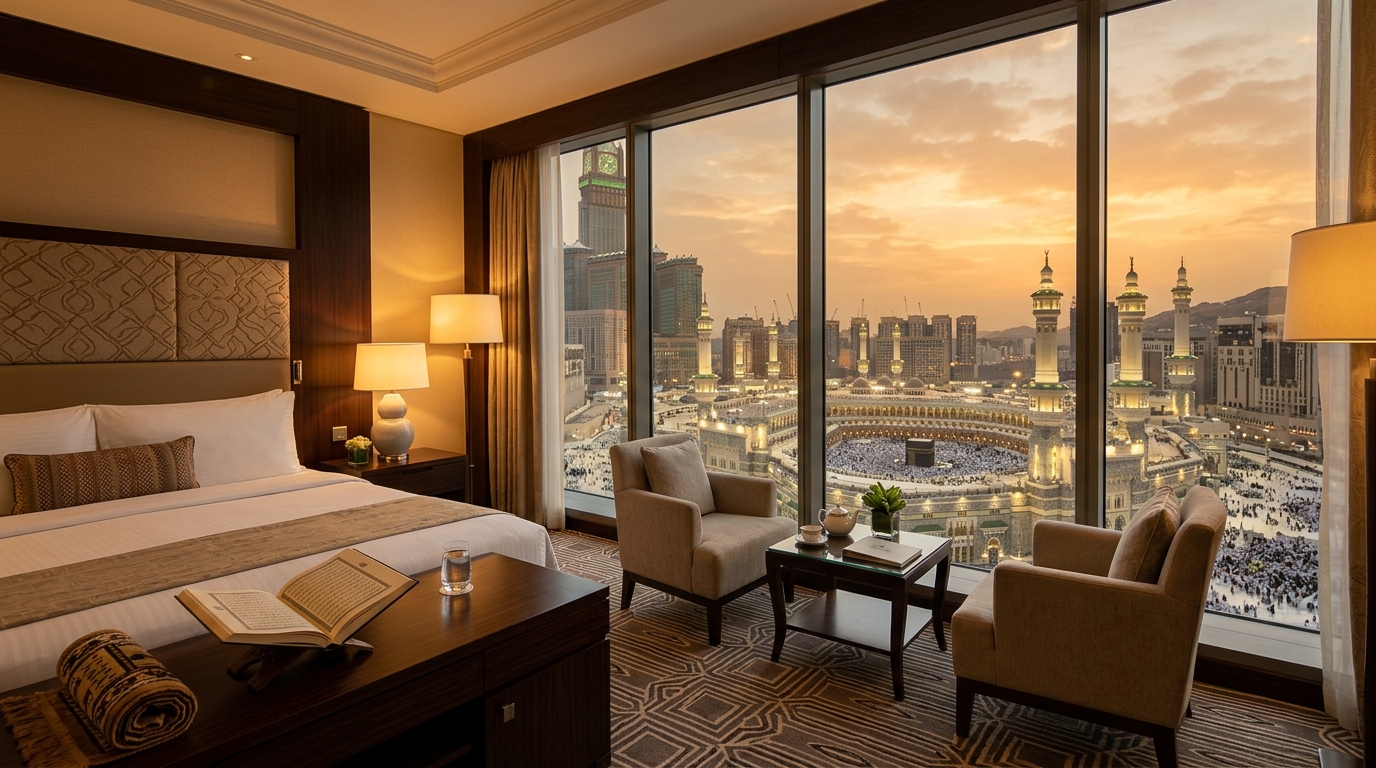 Deluxe Umrah Package — illustrated scene